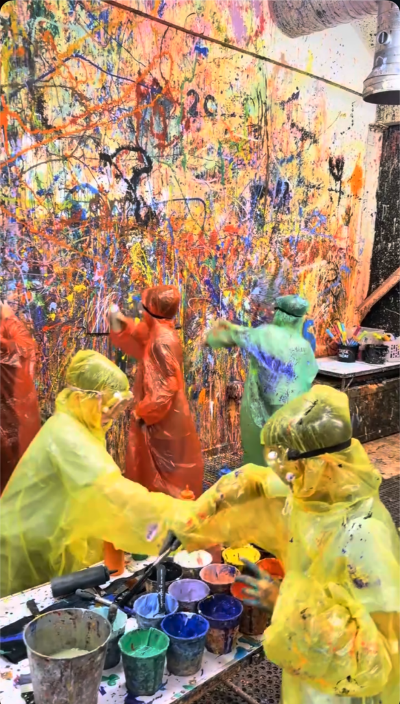 Kids enjoying a paint party at a fun birthday party in Liverpool